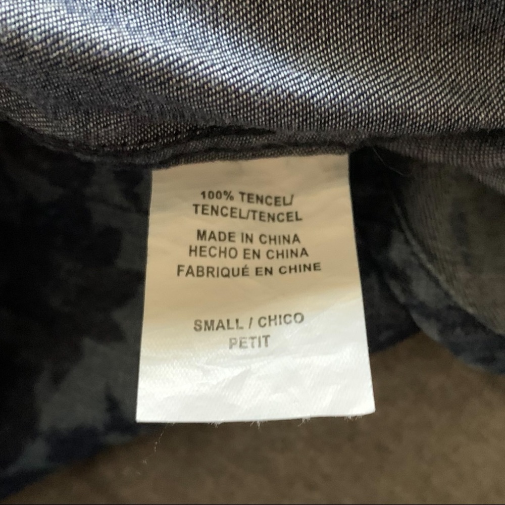 Rails Liam Chambray Floral Button Down Shirt Top … - image 6